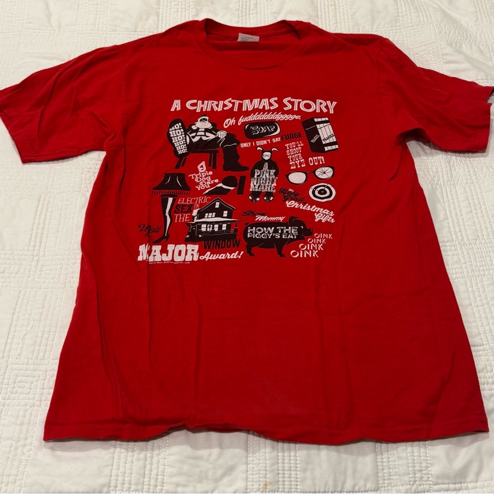 Red ‘A Christmas Story’ T-shirt - Size S